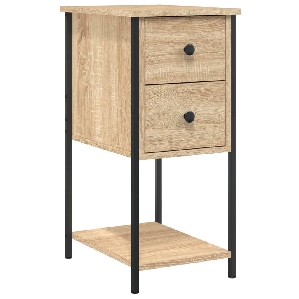 vidaXL Bedside Cabinets 2 pcs Sonoma Oak 32x42x70 cm Engineered Wood