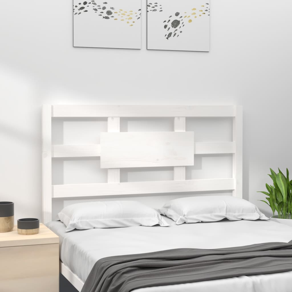 vidaXL Bed Headboard White 95.5x4x100 cm Solid Wood Pine