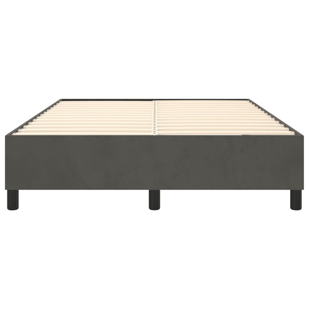 vidaXL Bed Frame Dark Grey 137x190 cm Velvet