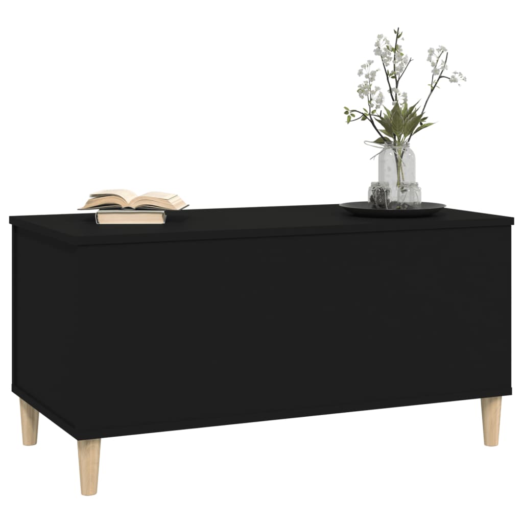 vidaXL Coffee Table Black 90x44.5x45 cm Engineered Wood