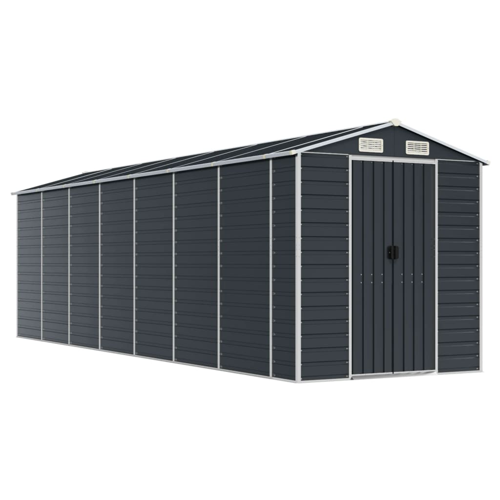 vidaXL Garden Shed Anthracite 191x640x198 cm Galvanised Steel