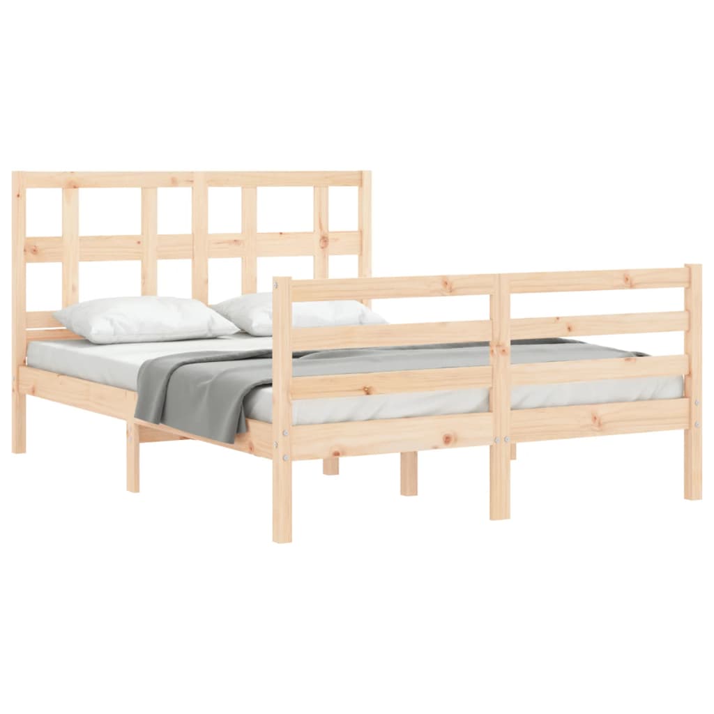 vidaXL Bed Frame without Mattress Double Solid Wood