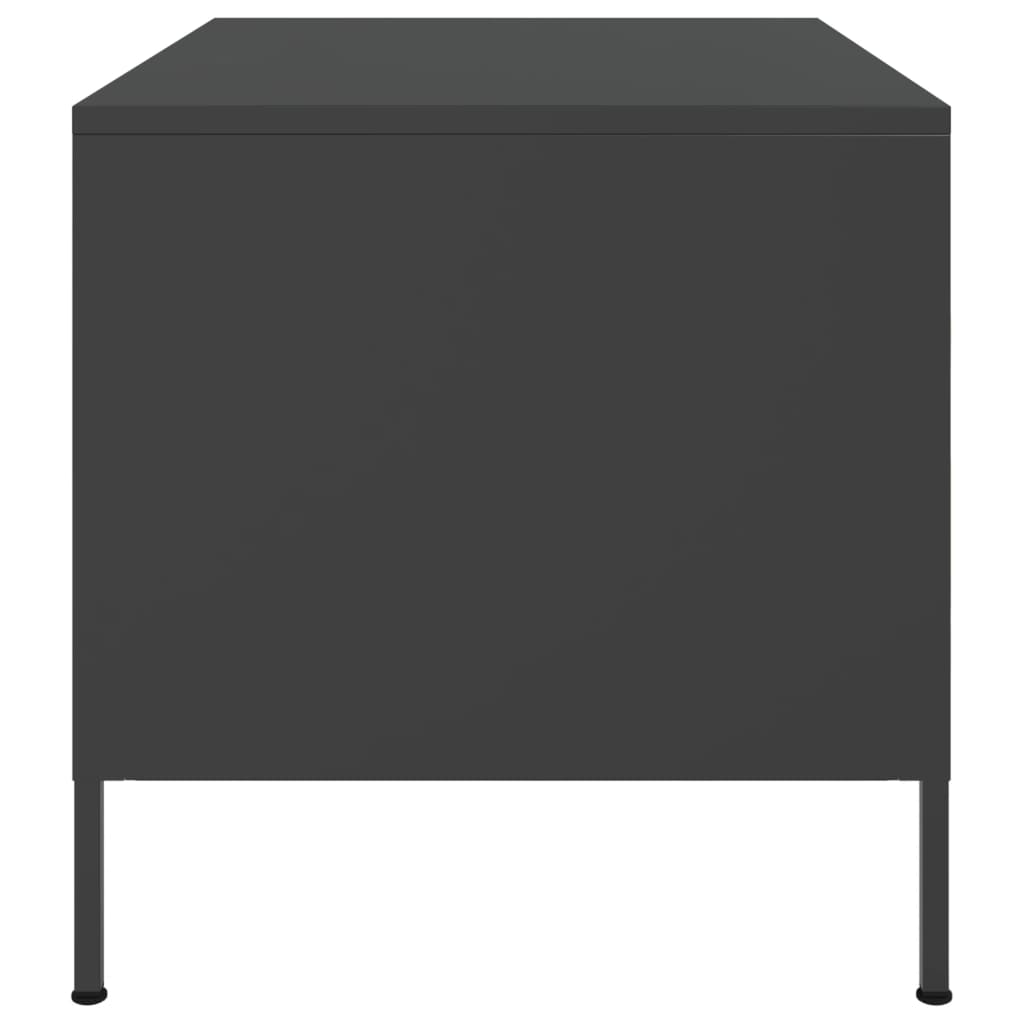 vidaXL Coffee Table Black 68x50x50.5 cm Cold-rolled Steel