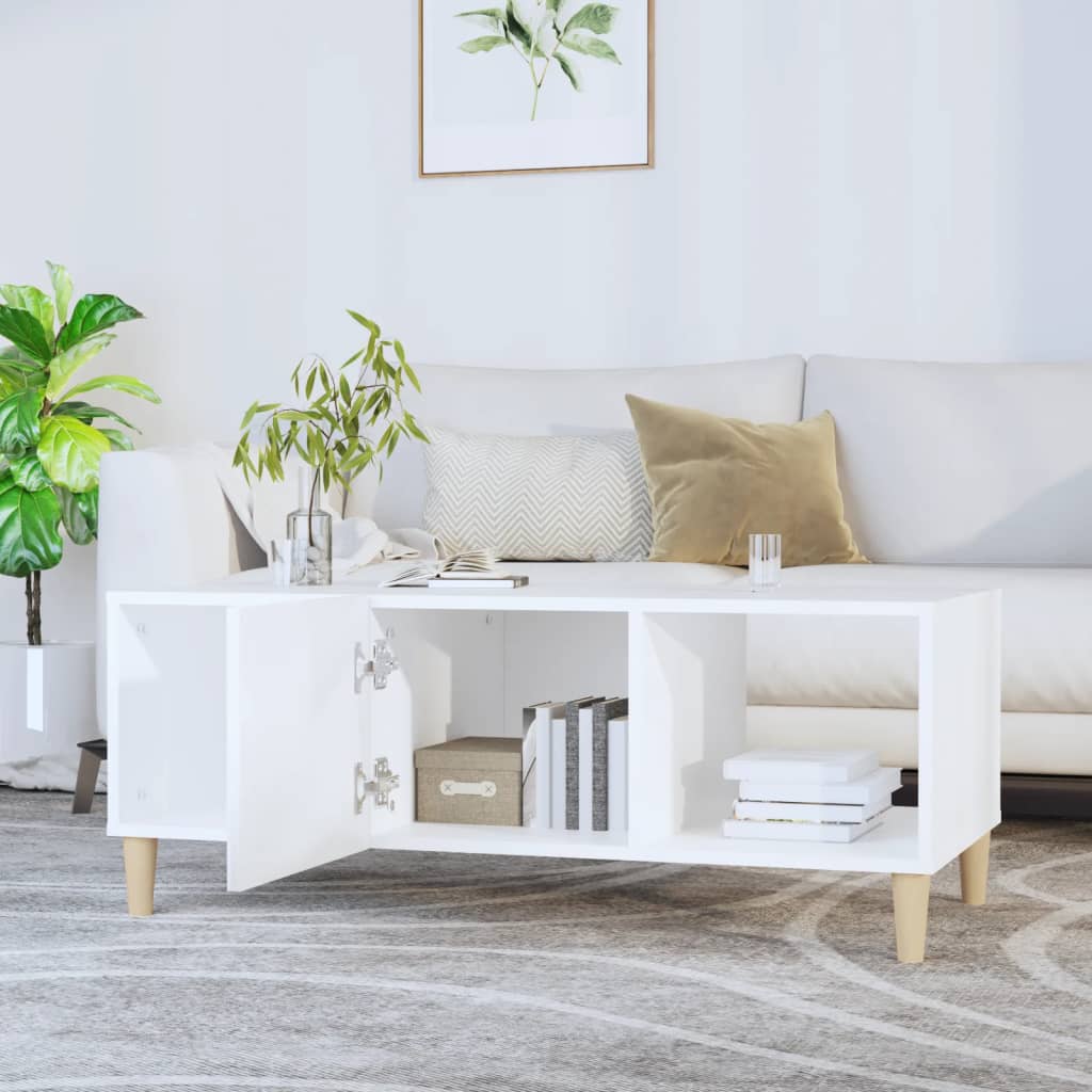 vidaXL Coffee Table White 102x50x40 cm Engineered Wood