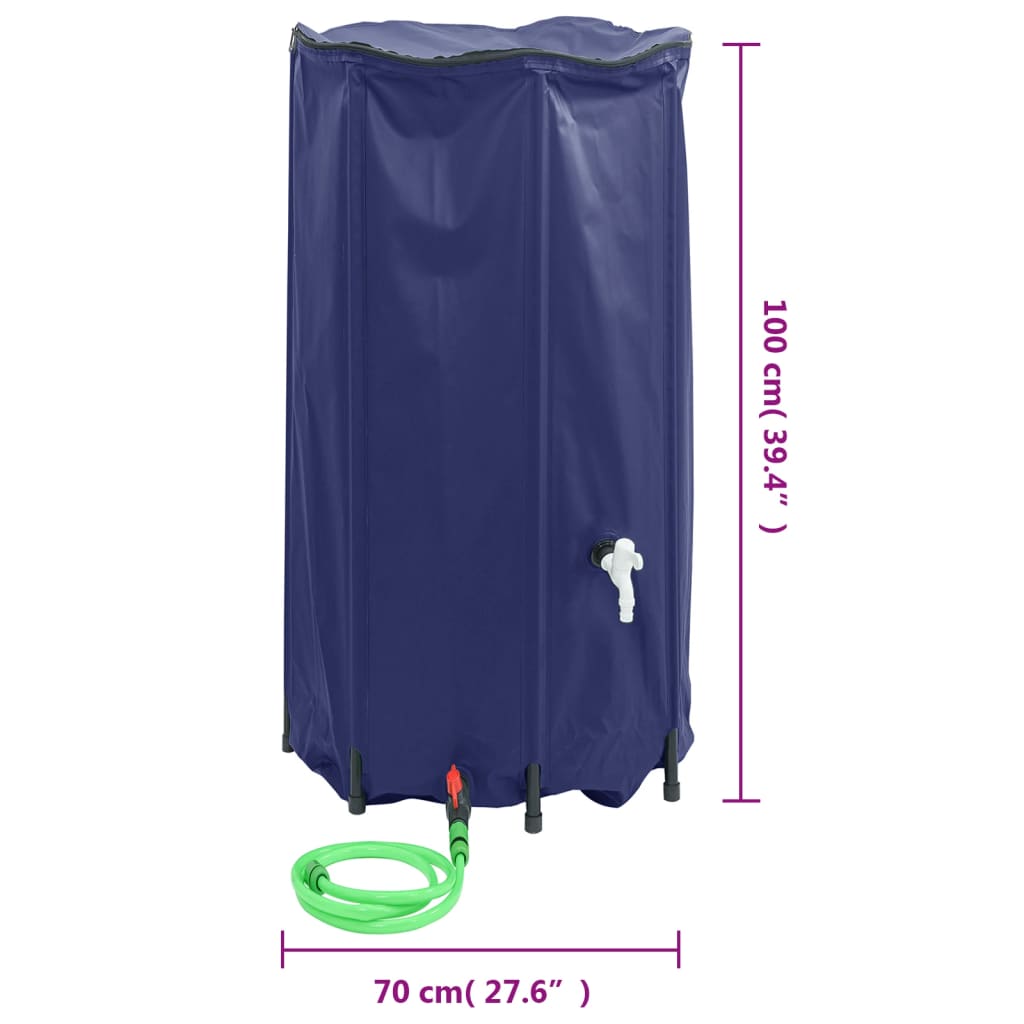 vidaXL Water Tank with Tap Foldable 380 L PVC