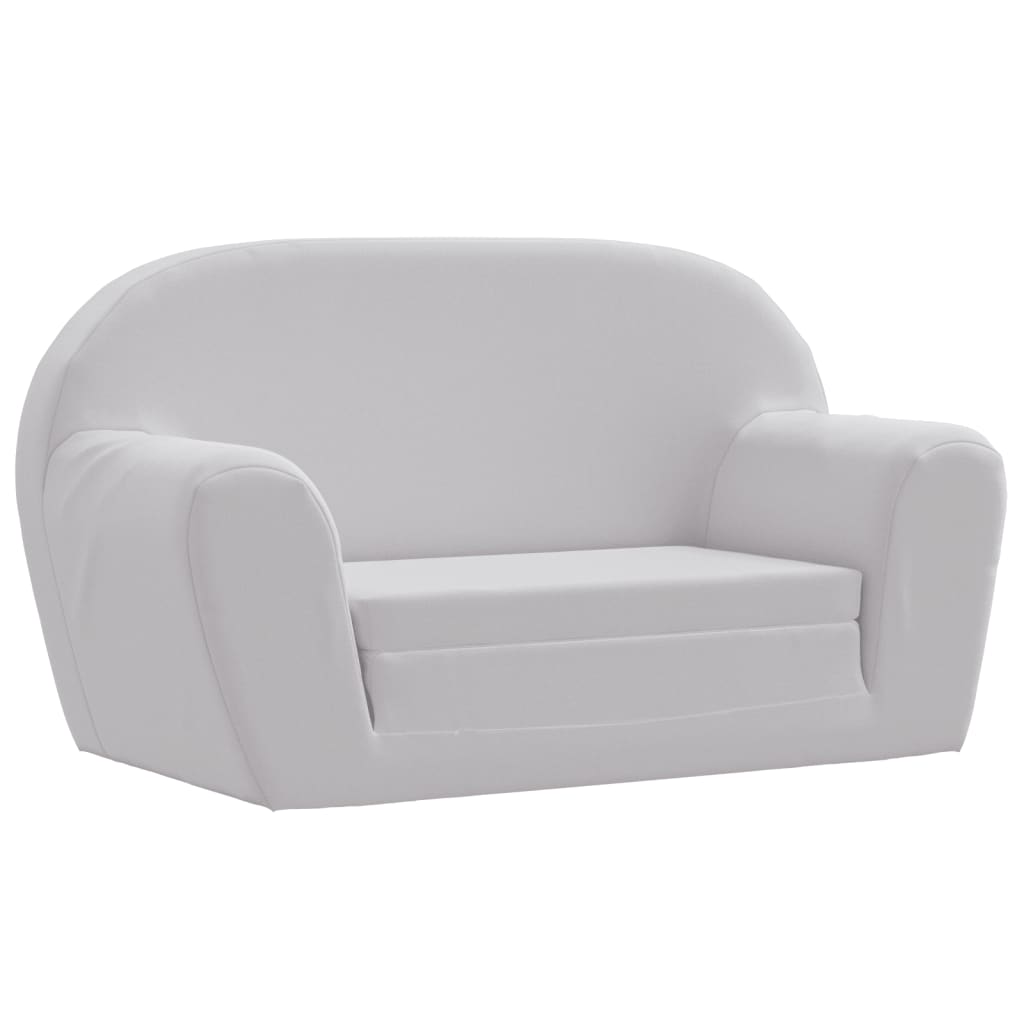 vidaXL Kids' Flip-Out Lounge Chair Light Grey