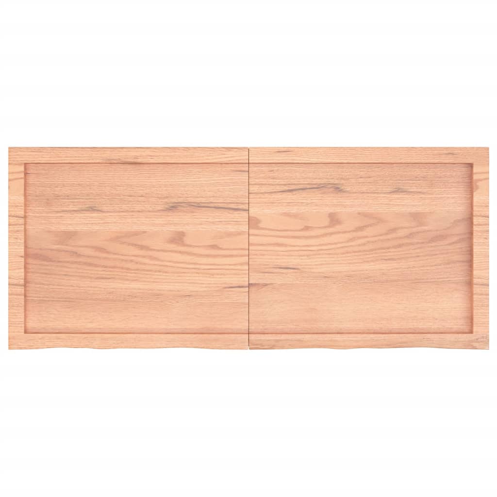 vidaXL Bathroom Countertop Light Brown 120x50x(2-6)cm Treated Solid Wood