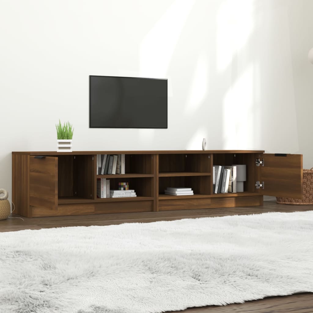 vidaXL TV Cabinets 2 pcs Brown Oak 80x35x36.5 cm Engineered Wood