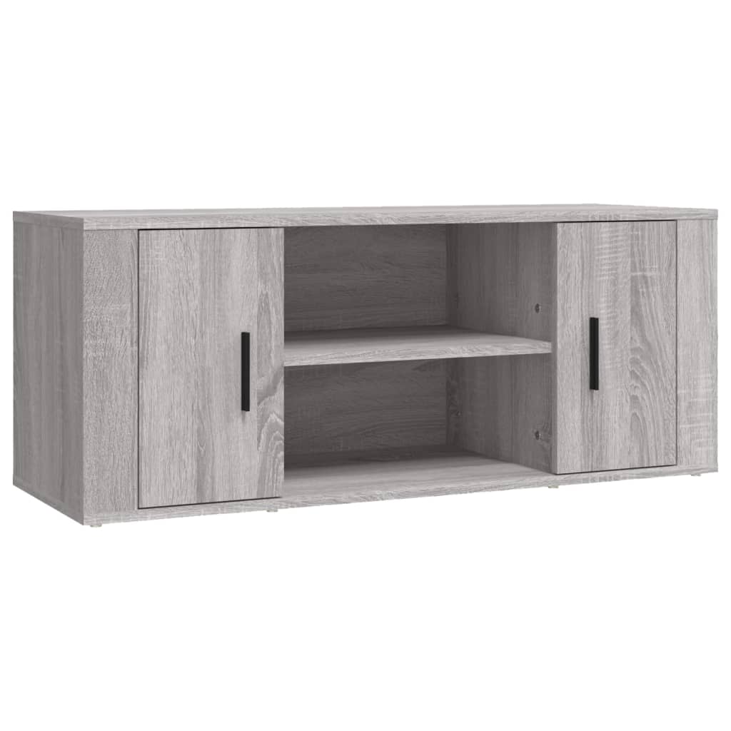 vidaXL TV Cabinet Grey Sonoma 100x35x40 cm Engineered Wood