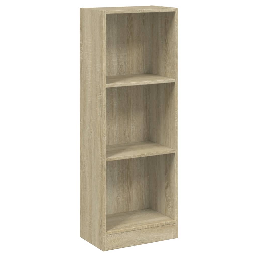 vidaXL 3-Tier Book Cabinet Sonoma Oak 40x24x109 cm Engineered Wood