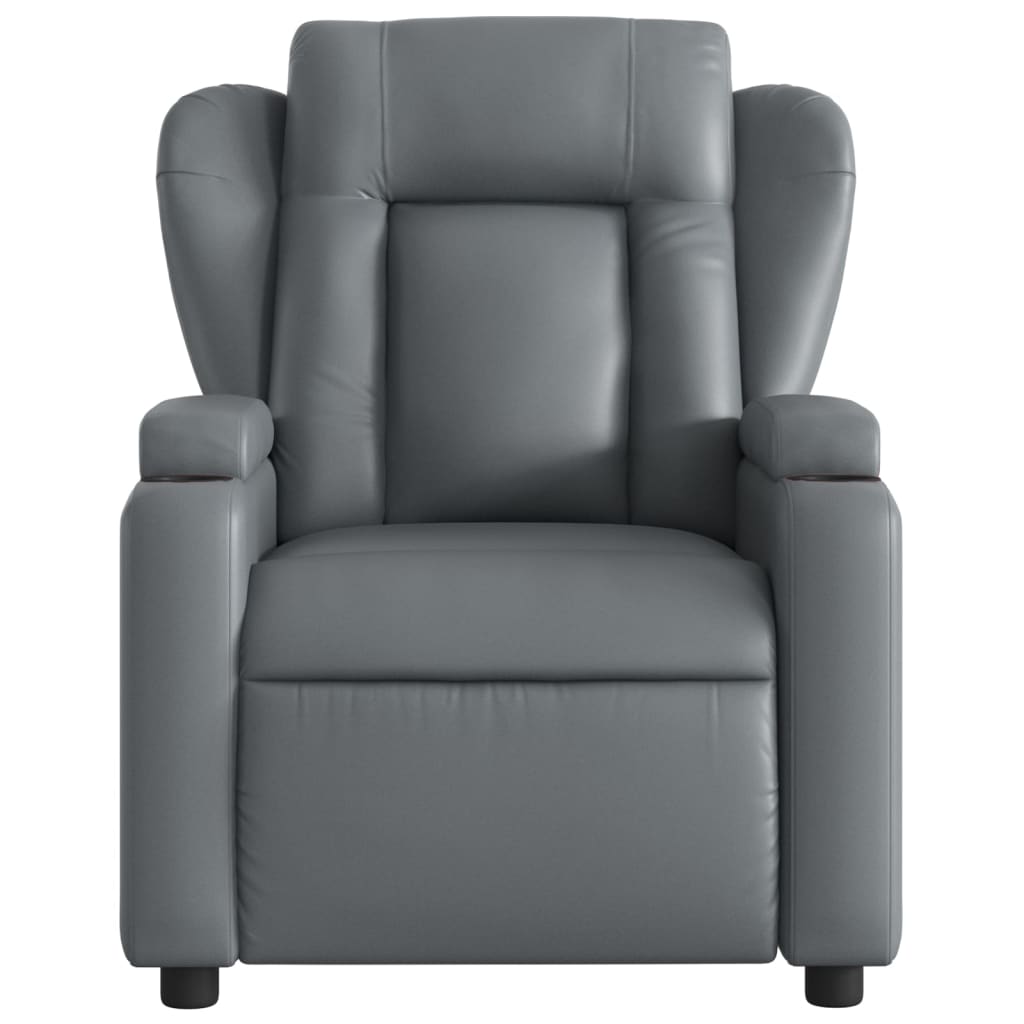 vidaXL Massage Recliner Chair Grey Faux Leather