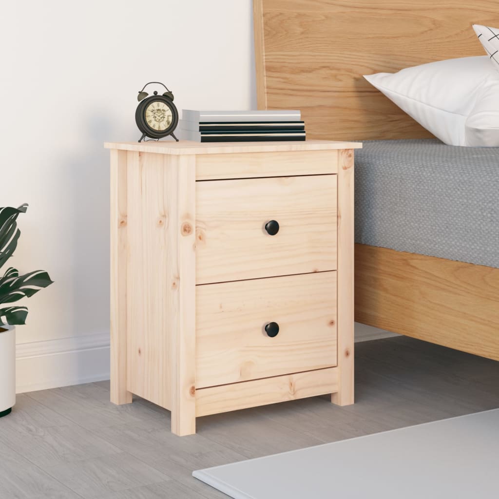 vidaXL Bedside Cabinet 50x35x61.5 cm Solid Wood Pine