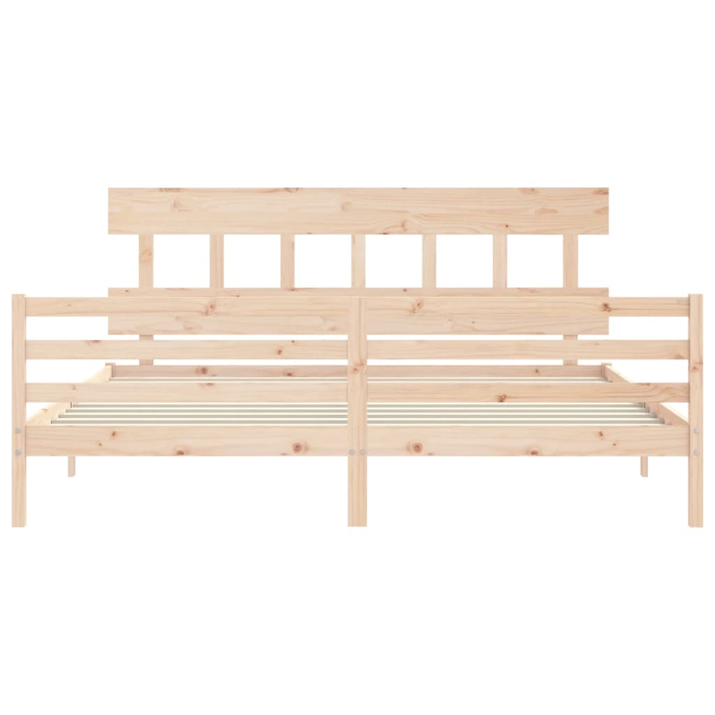 vidaXL Bed Frame without Mattress Super King Size Solid Wood