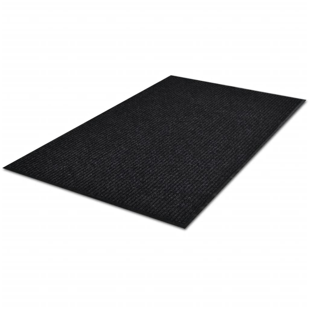 vidaXL Door Mat 90 x 150 cm Black PVC