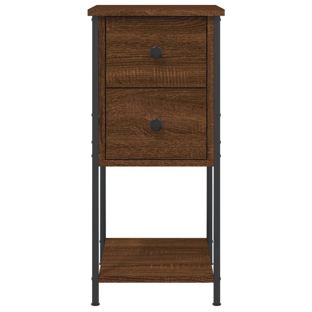 vidaXL Bedside Cabinets 2 pcs Brown Oak 32x42x70 cm Engineered Wood