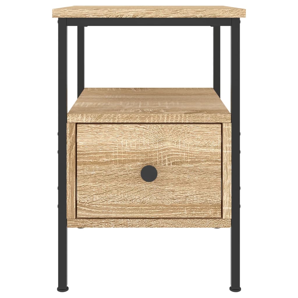 vidaXL Bedside Cabinets 2 pcs Sonoma Oak 34x36x50 cm Engineered Wood