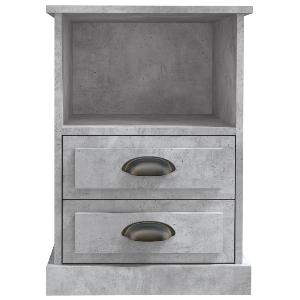 vidaXL Bedside Cabinet Concrete Grey 43x36x60 cm