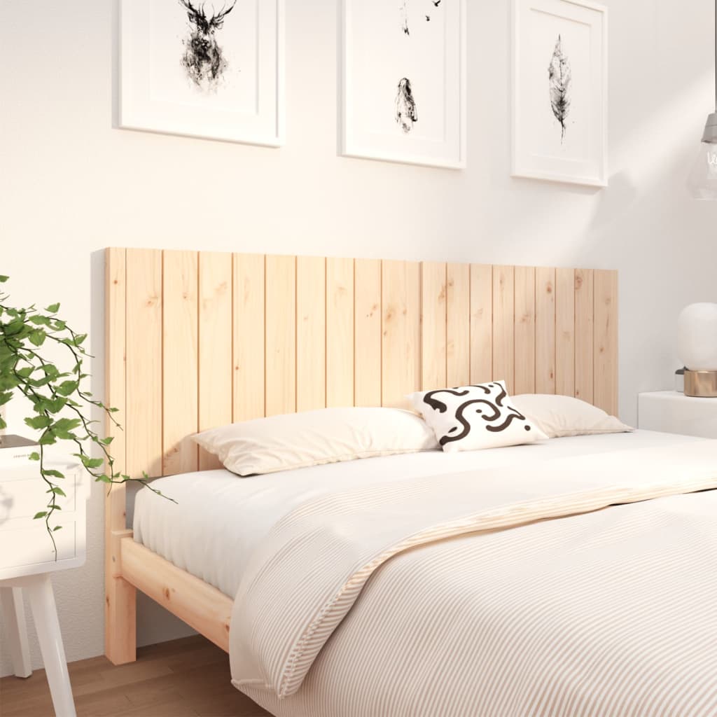 vidaXL Bed Headboard 185.5x4x100 cm Solid Wood Pine