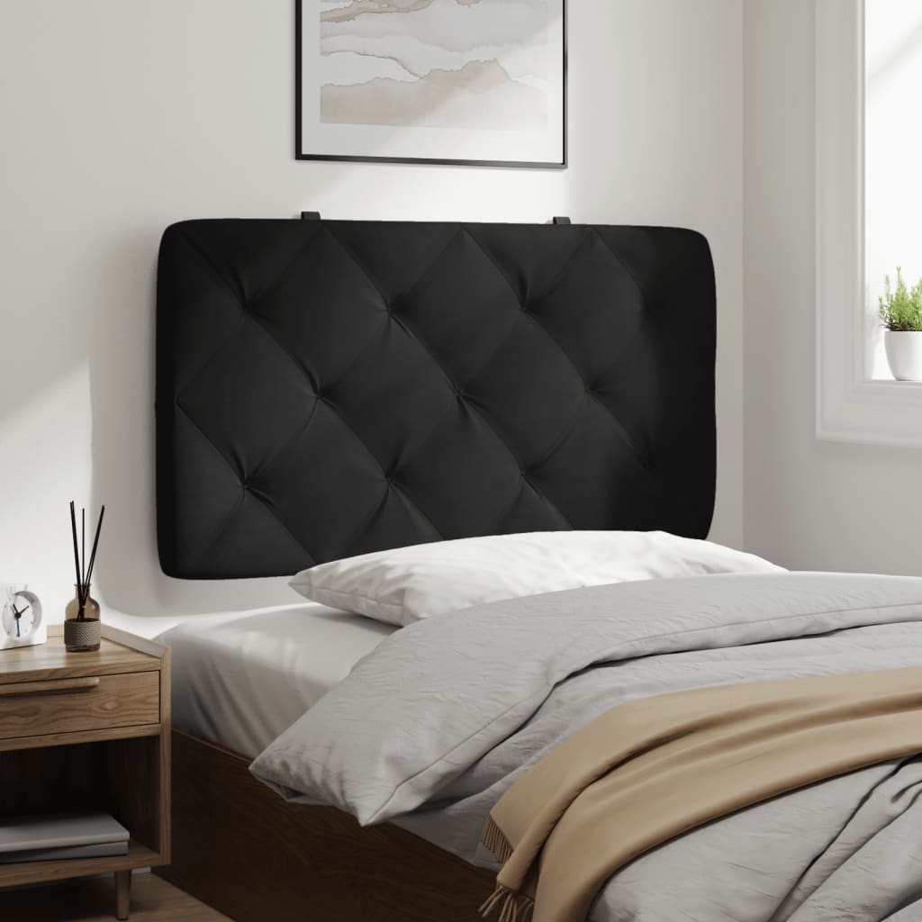 vidaXL Headboard Cushion Black 90 cm Velvet