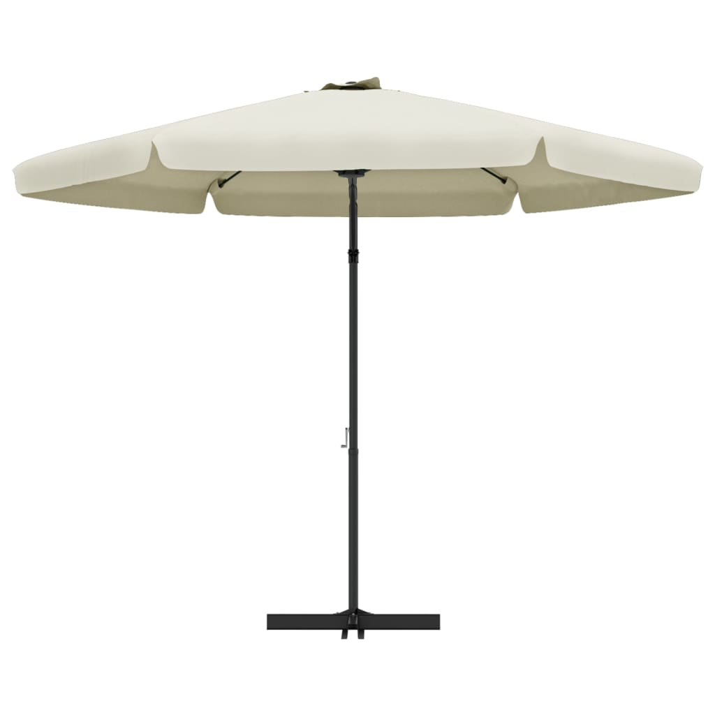 vidaXL Garden Parasol with Steel Pole 300 cm Sand White