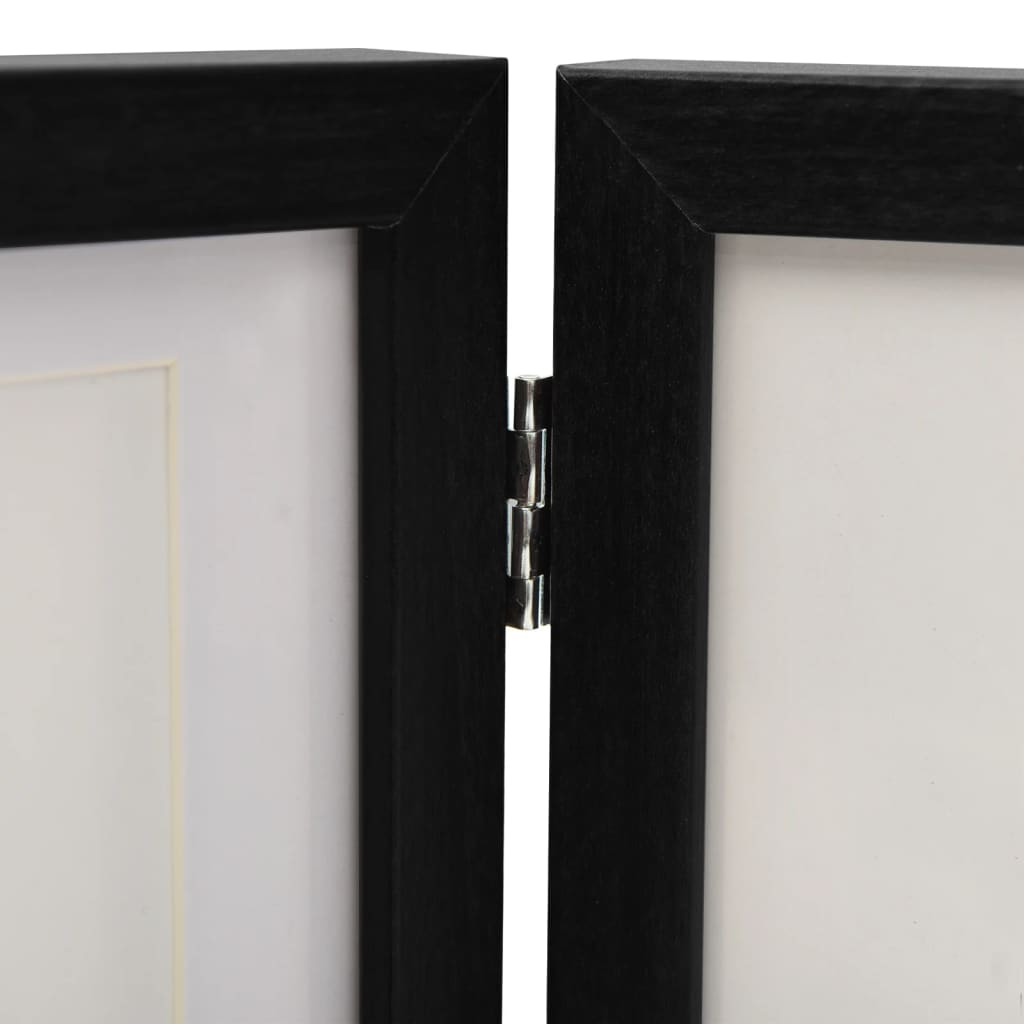 vidaXL Trifold Photo Frame Collage Black 28x18 cm+2x