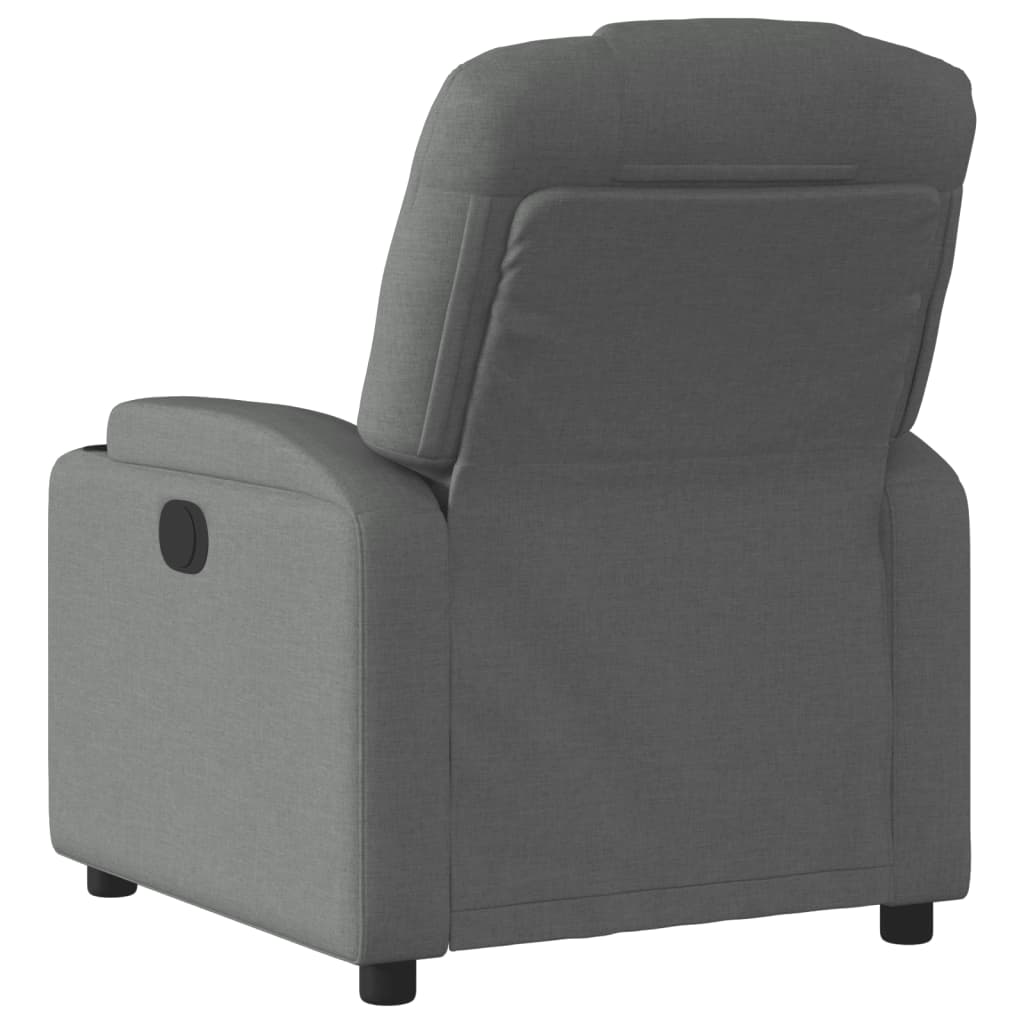 vidaXL Recliner Chair Dark Grey Fabric