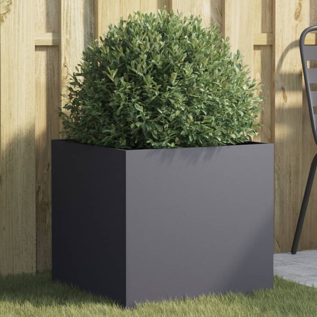 vidaXL Planter Anthracite 49x47x46 cm Steel