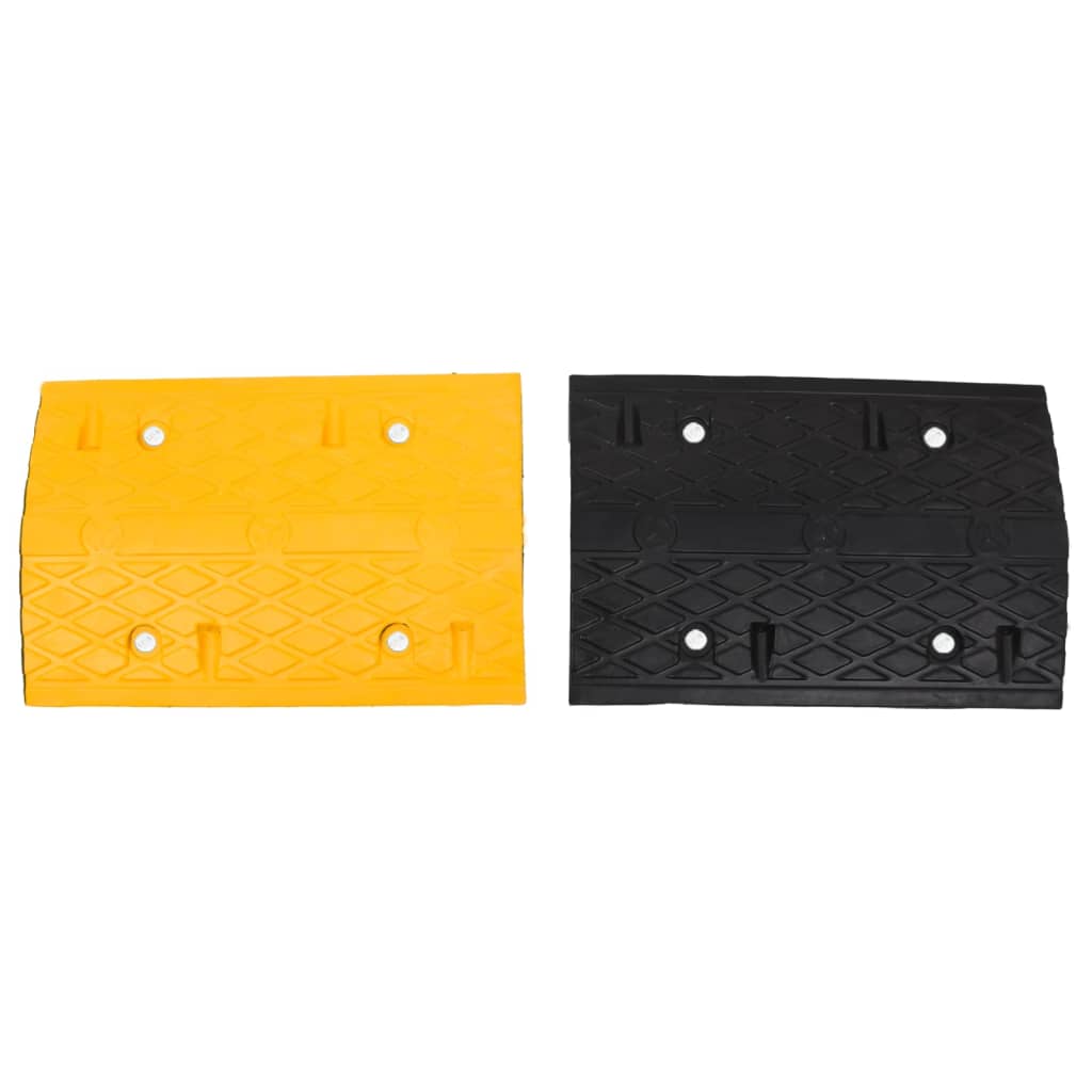 vidaXL Speed Hump Yellow&Black 226x32.5x4 cm Rubber