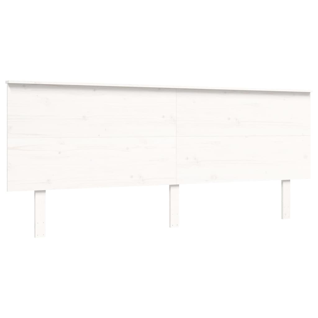 vidaXL Bed Frame without Mattress White Super King Size Solid Wood