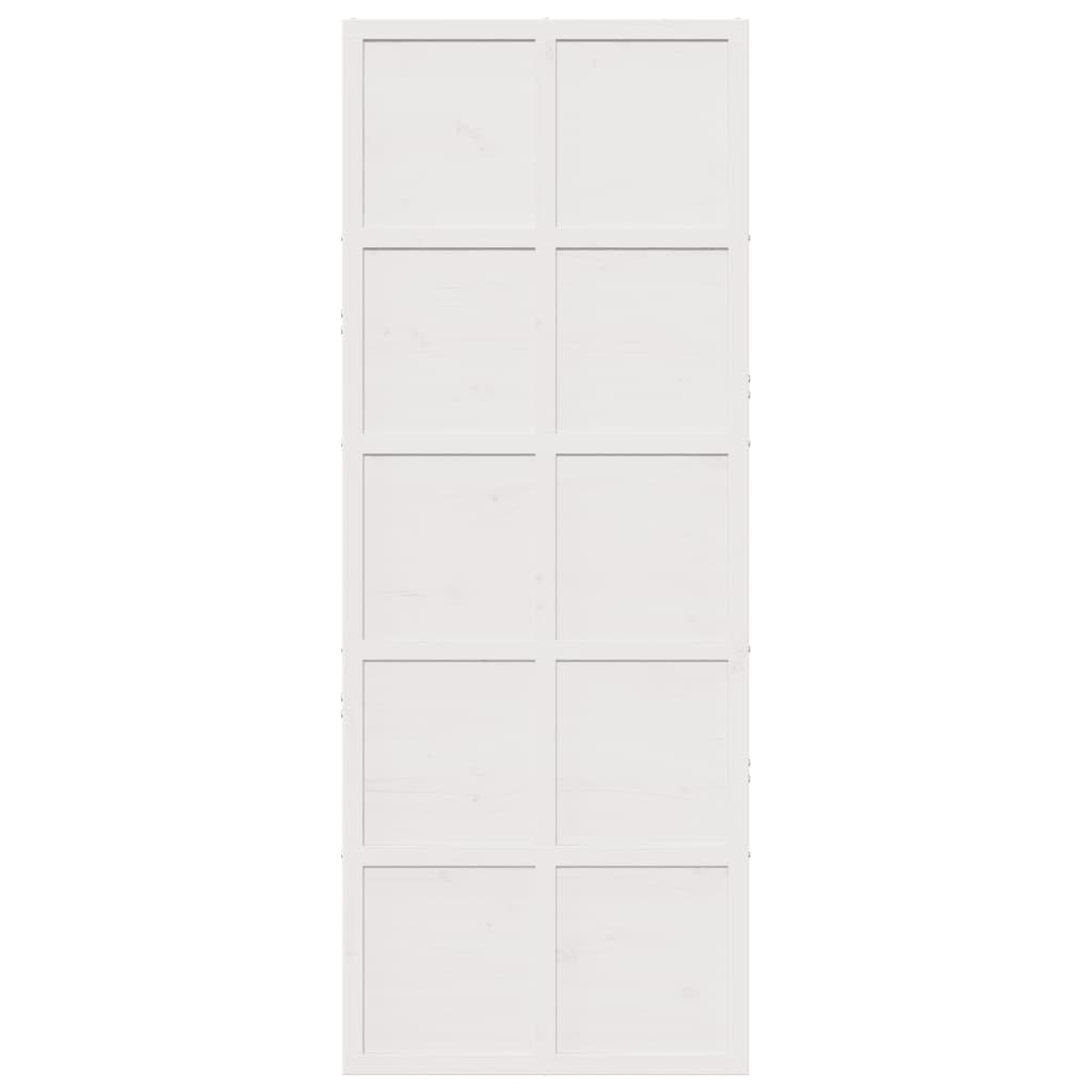 vidaXL Barn Door White 80x208 cm Solid Wood Pine