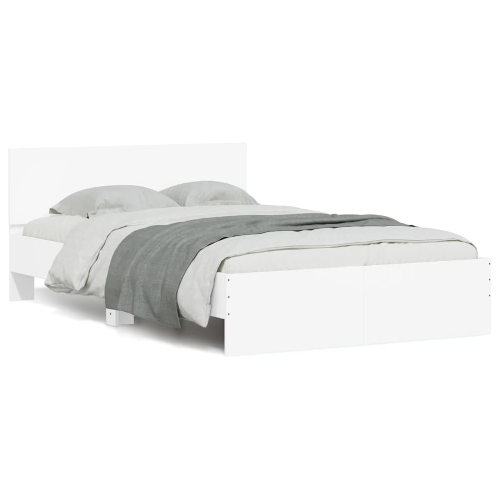 vidaXL Bed Frame without Mattress White 135x190 cm Double