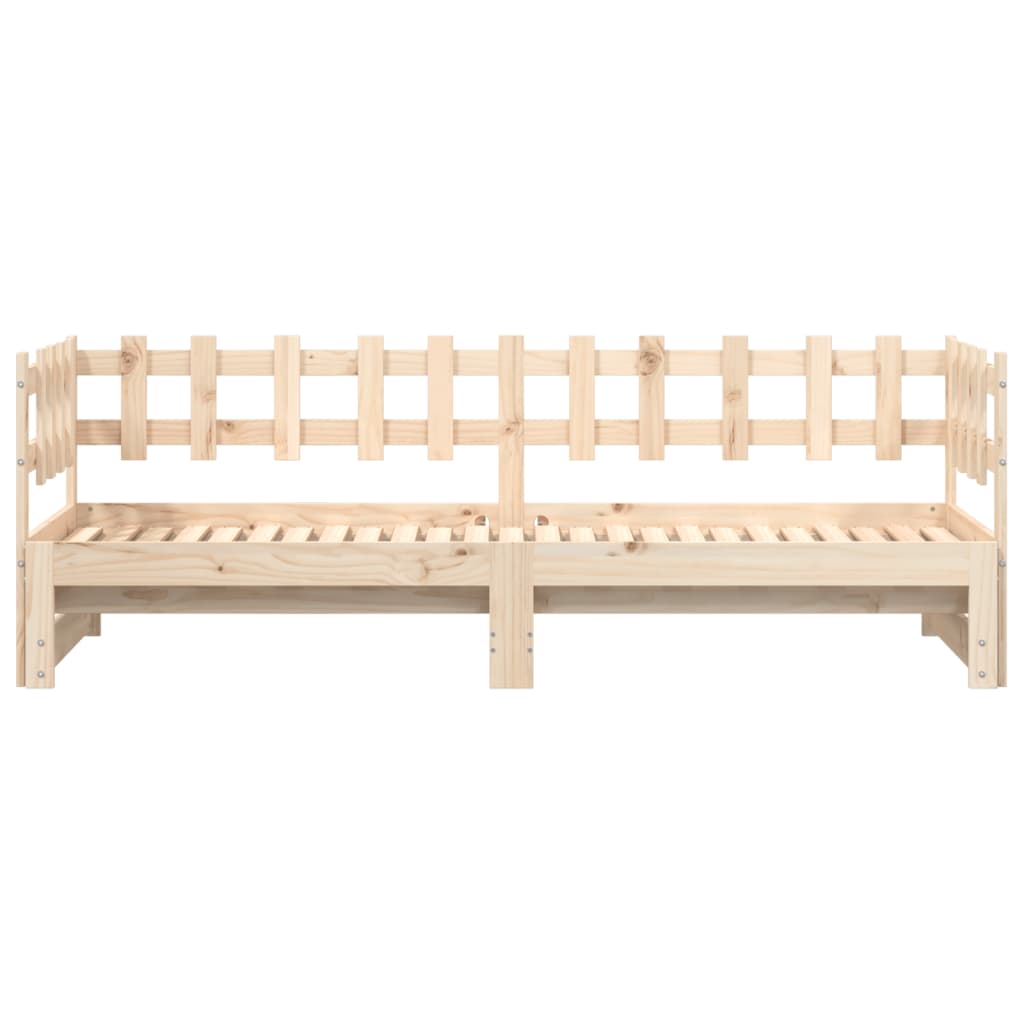 vidaXL Pull-out Day Bed without Mattress 2x(90x190) cm Solid Wood