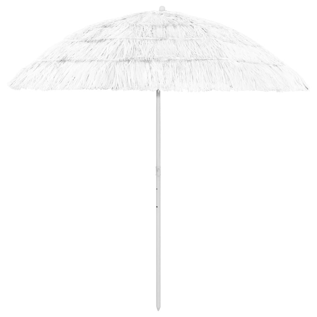 vidaXL Hawaii Beach Umbrella White 240 cm