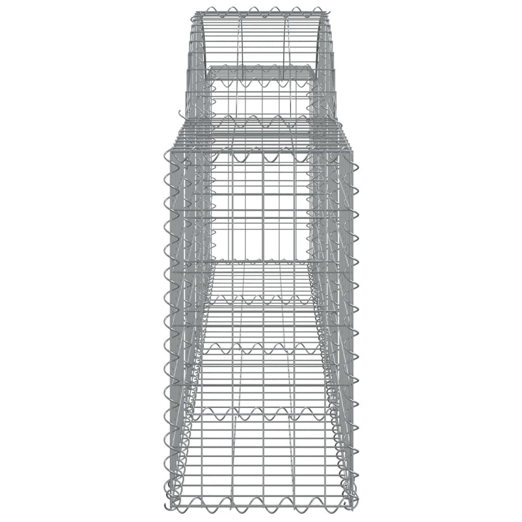 vidaXL Arched Gabion Baskets 4 pcs 200x30x60/80 cm Galvanised Iron