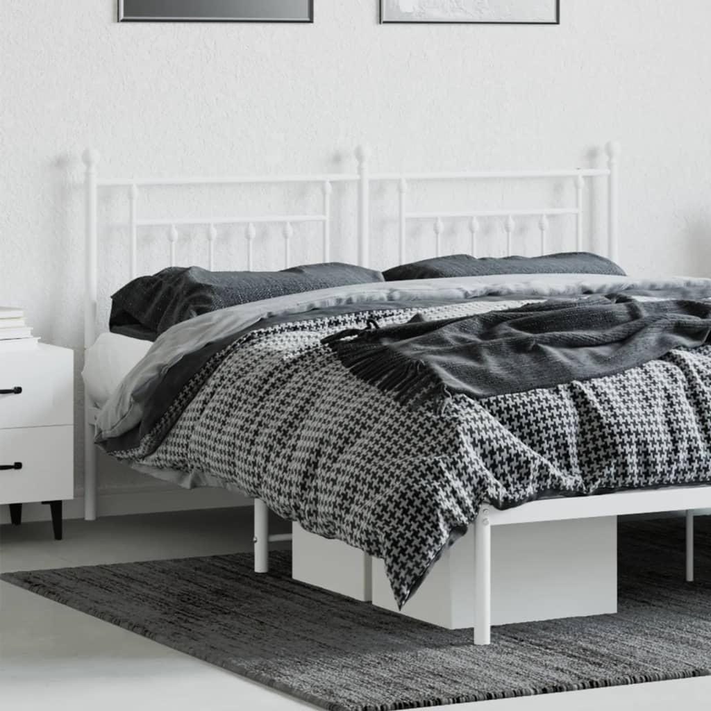 vidaXL Metal Headboard White 180 cm