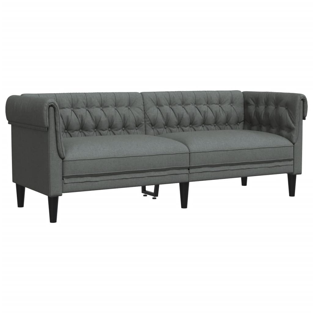 vidaXL 3 Piece Sofa Set Dark Grey Fabric