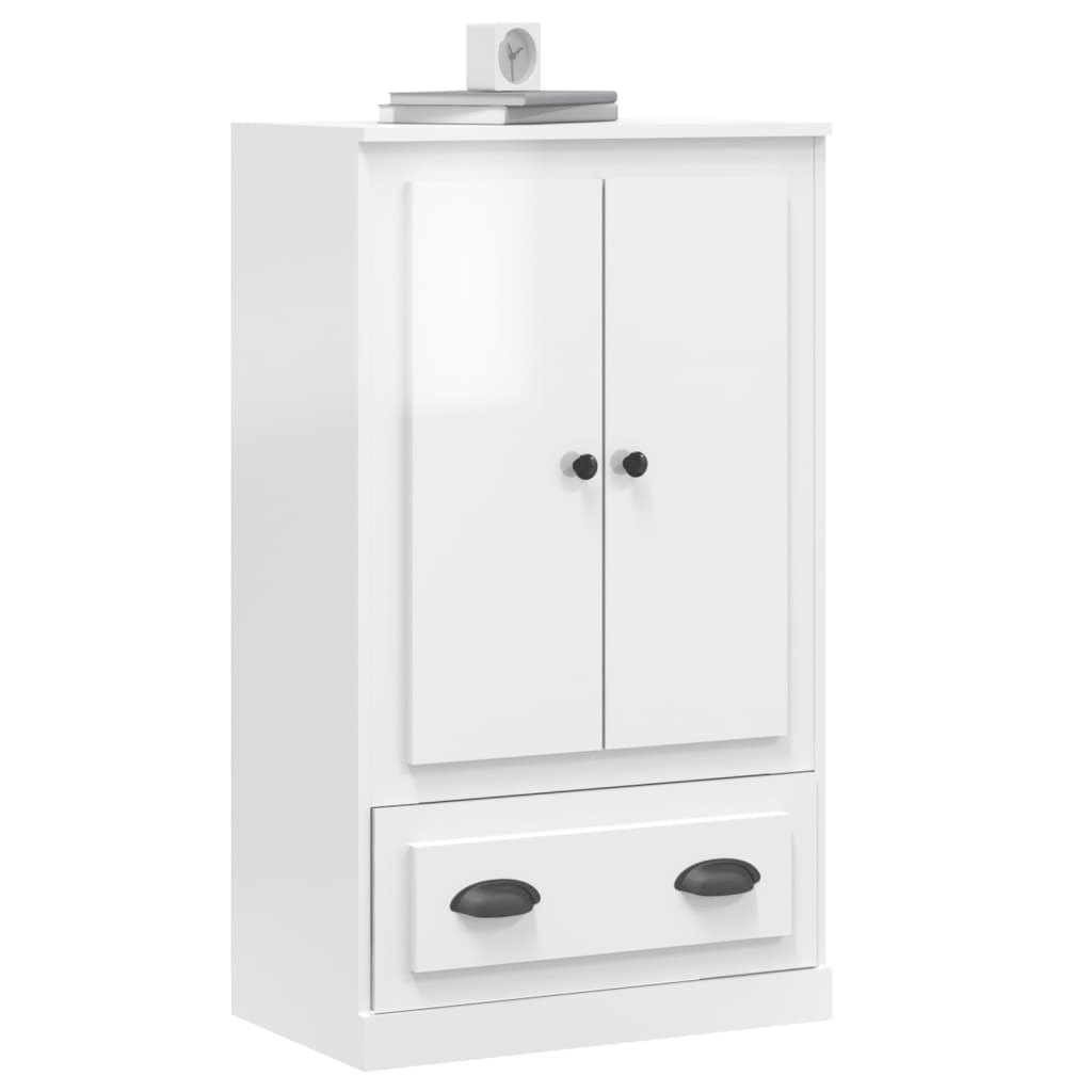 vidaXL Highboard High Gloss White 60x35.5x103.5 cm Engineered Wood