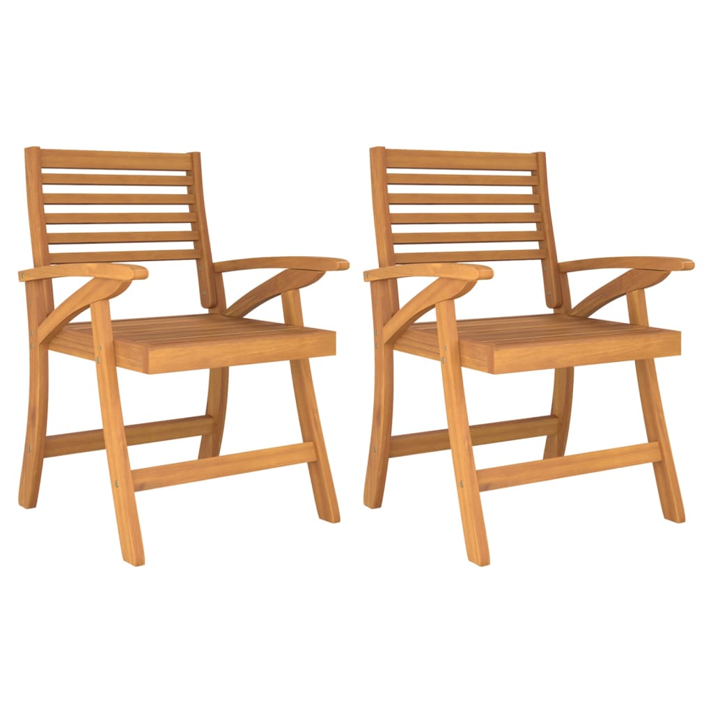 vidaXL Garden Chairs 2 pcs 58x58x87 cm Solid Wood Acacia