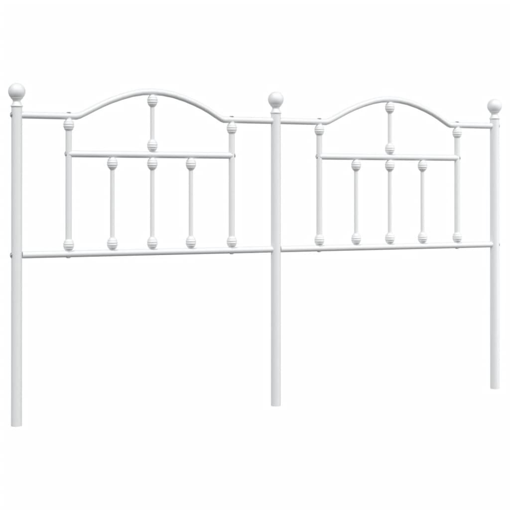 vidaXL Metal Headboard White 180 cm