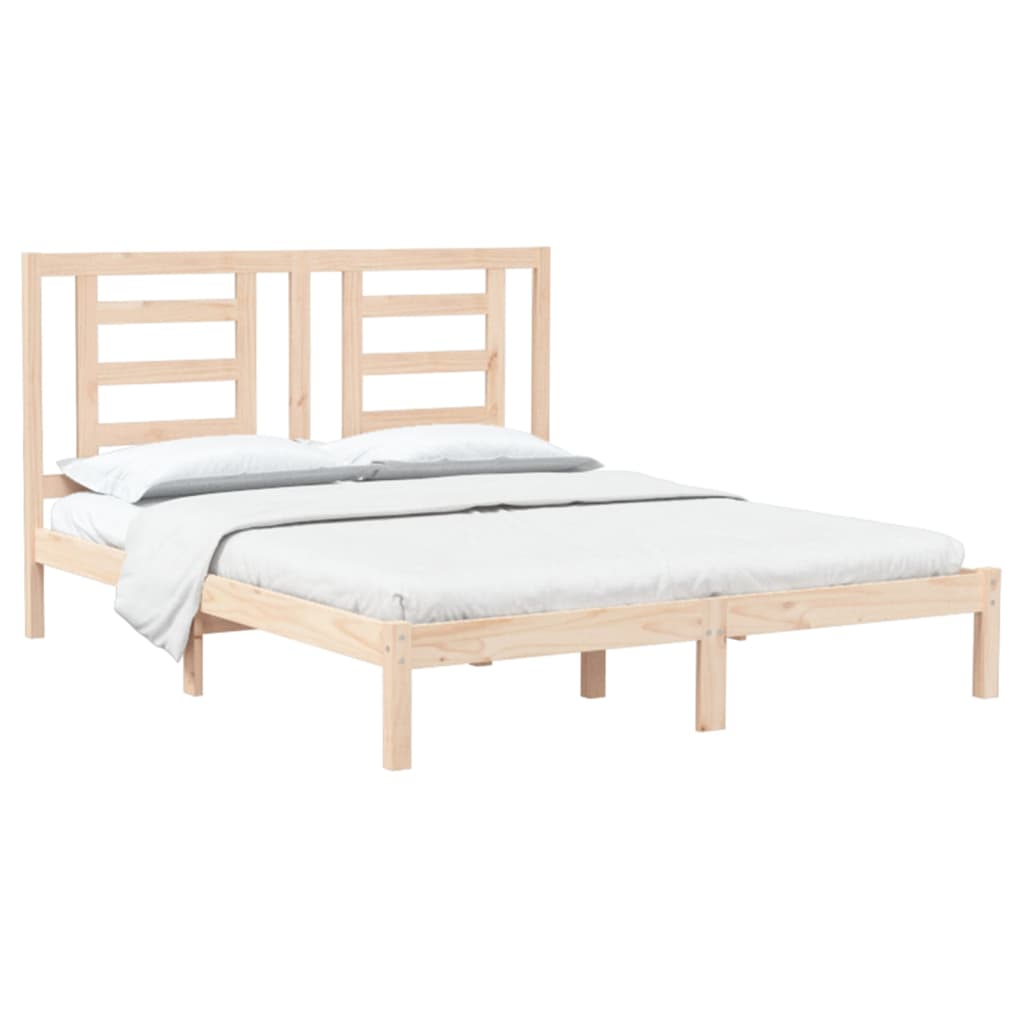 vidaXL Bed Frame Solid Wood Pine 150x200 cm King Size