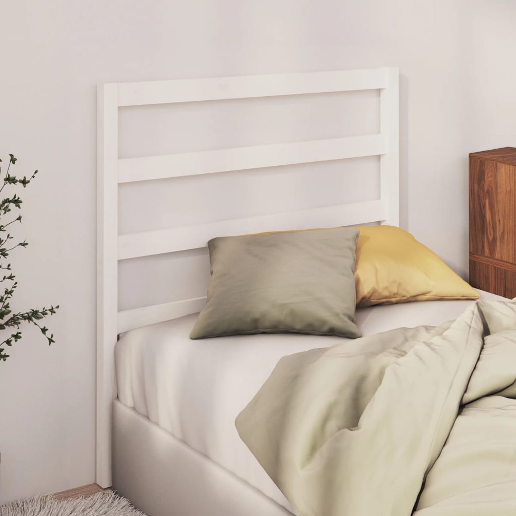 vidaXL Bed Headboard White 96x4x100 cm Solid Wood Pine