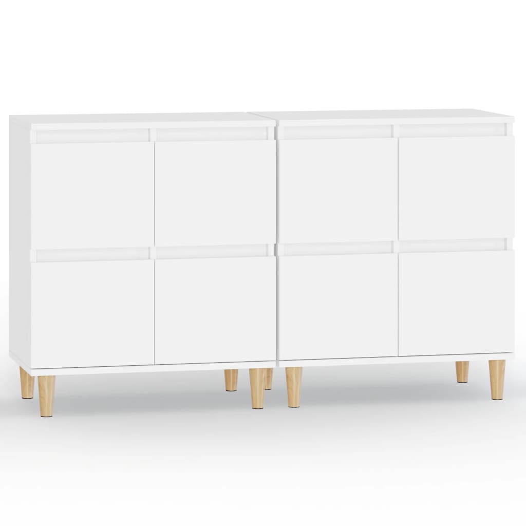 vidaXL Sideboards 2 pcs White 60x35x70 cm Engineered Wood