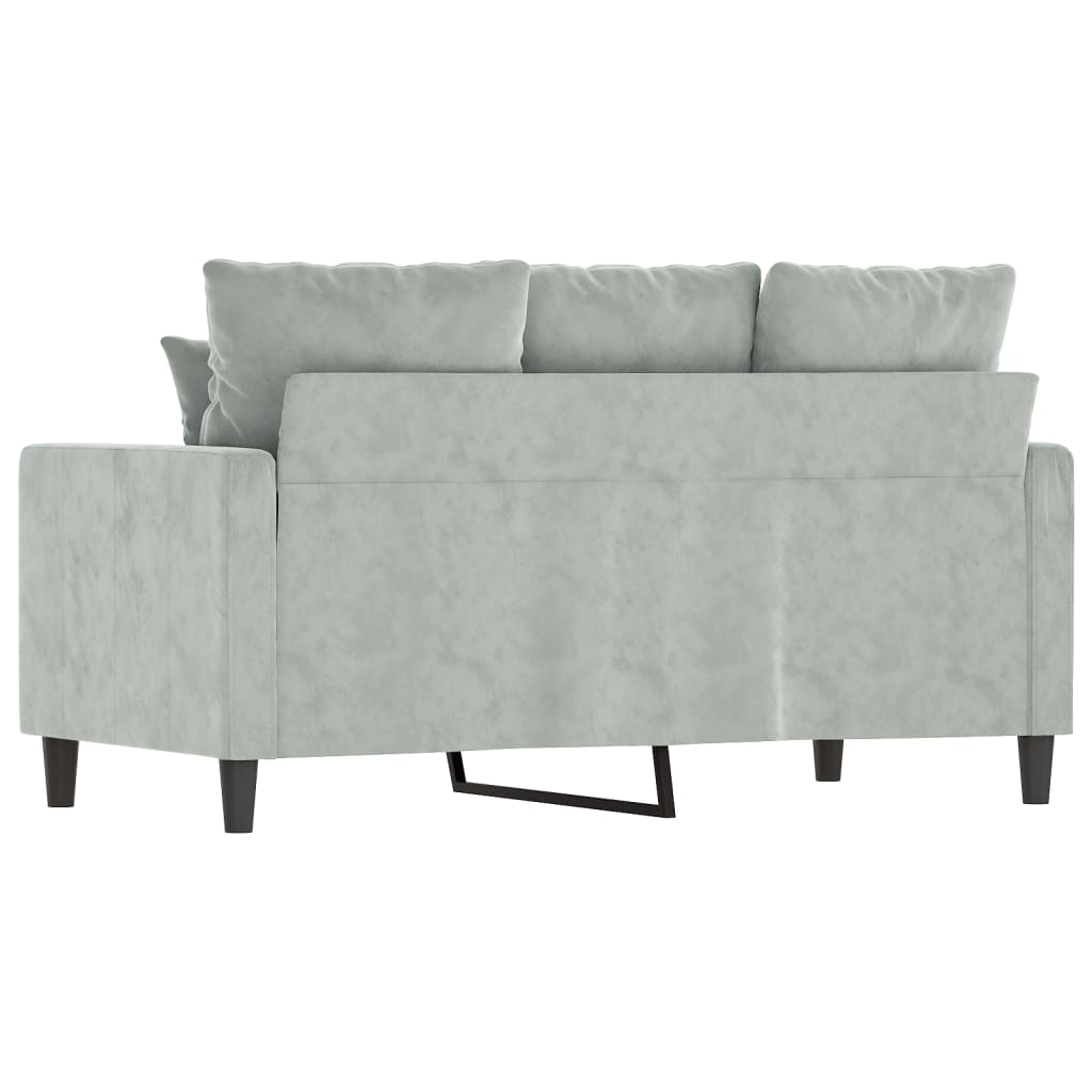 vidaXL 2-Seater Sofa Light Grey 120 cm Velvet