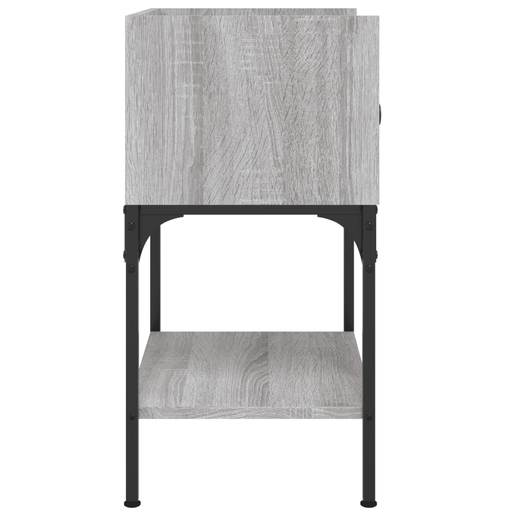 vidaXL Bedside Table Grey Sonoma 40.5x31x60 cm Engineered Wood