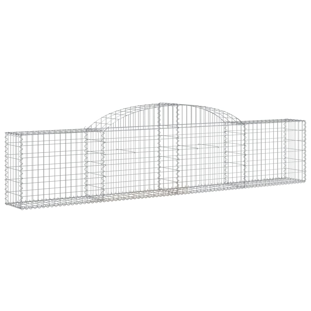 vidaXL Arched Gabion Baskets 5 pcs 300x30x60/80 cm Galvanised Iron