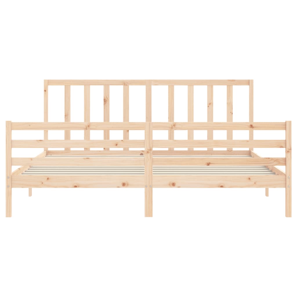 vidaXL Bed Frame without Mattress Super King Size Solid Wood Pine