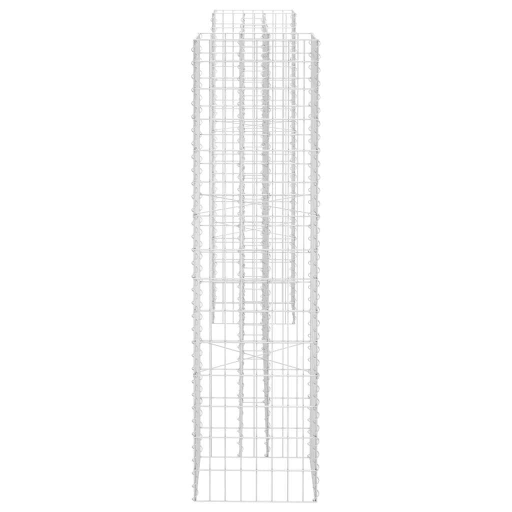 vidaXL H-Shaped Gabion Planter Steel Wire 260x40x150 cm