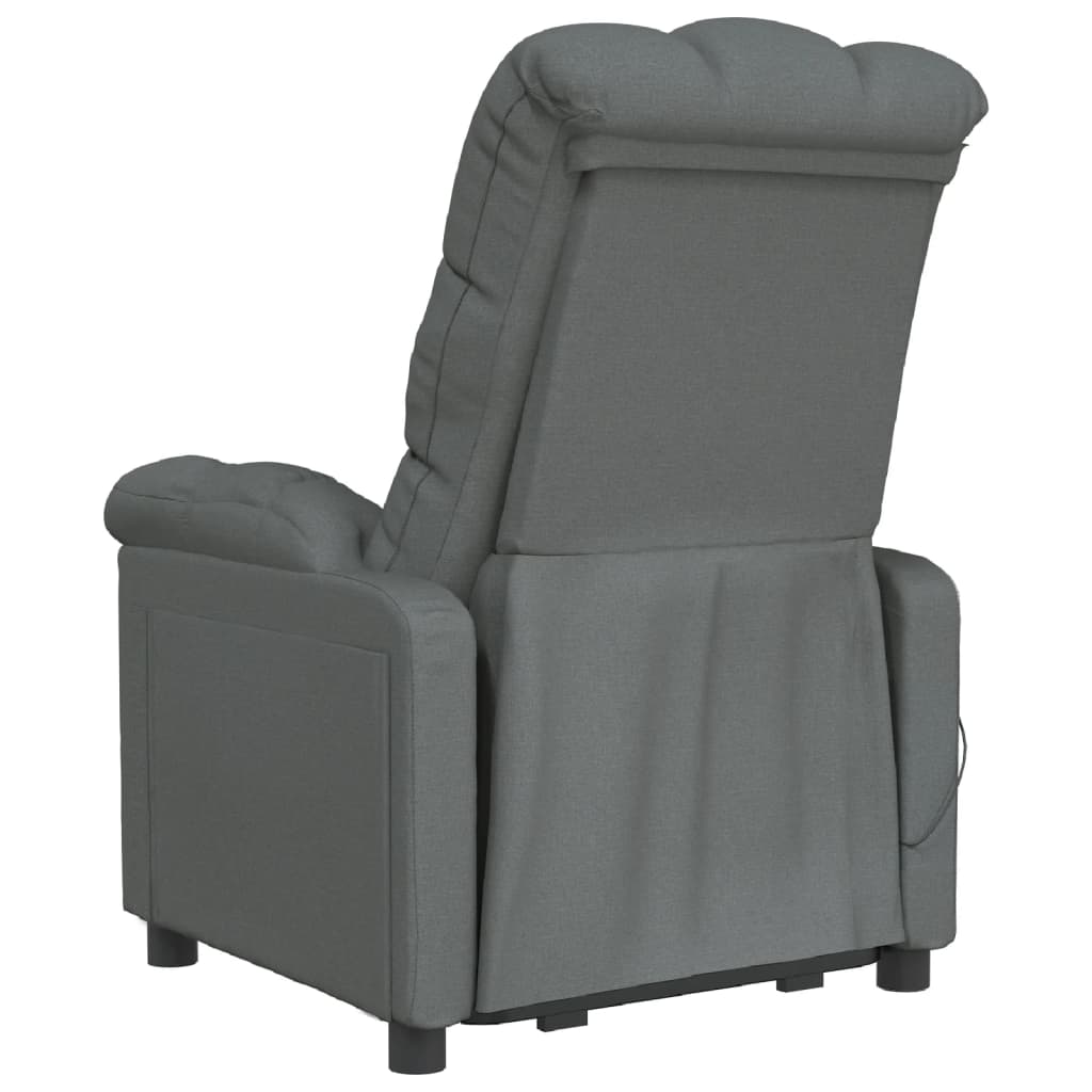 vidaXL Massage Chair Dark Grey Fabric