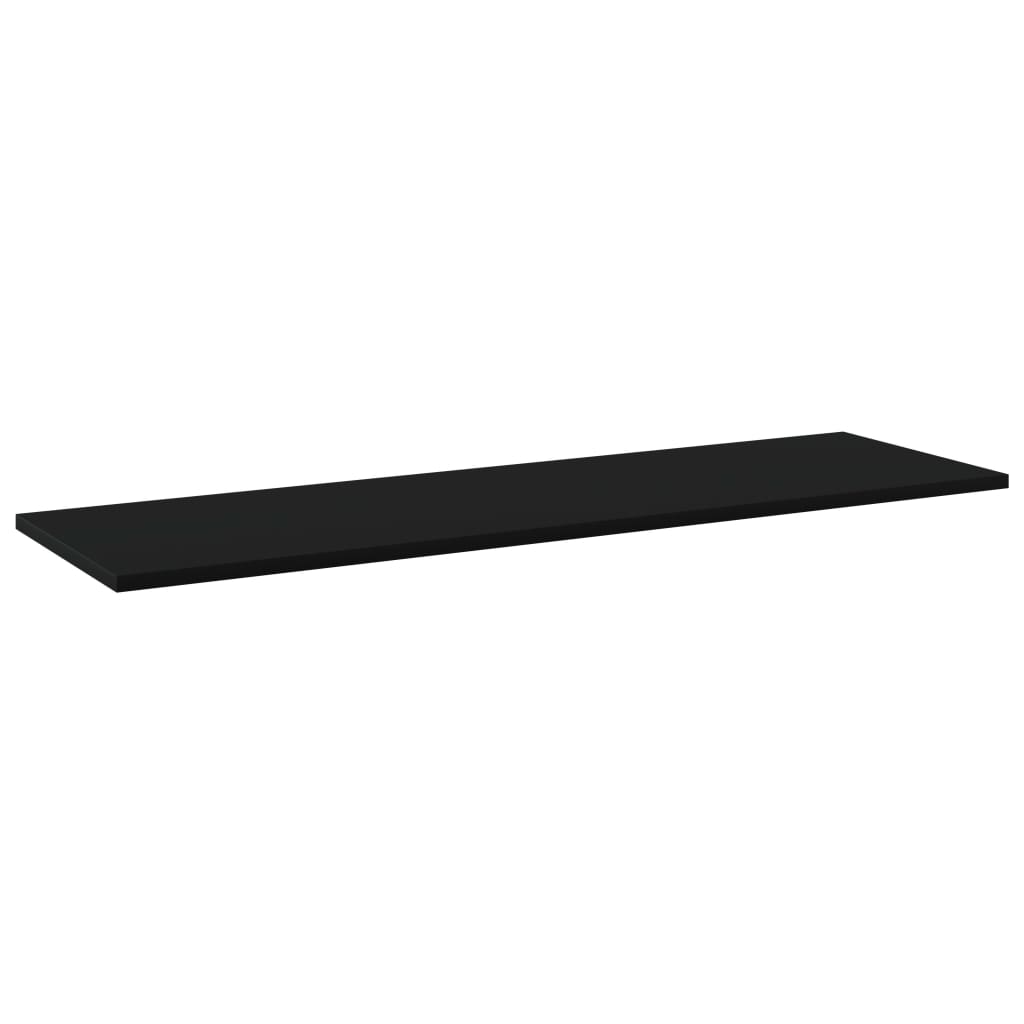 vidaXL Bookshelf Boards 4 pcs Black 100x30x1.5 cm Engineered Wood