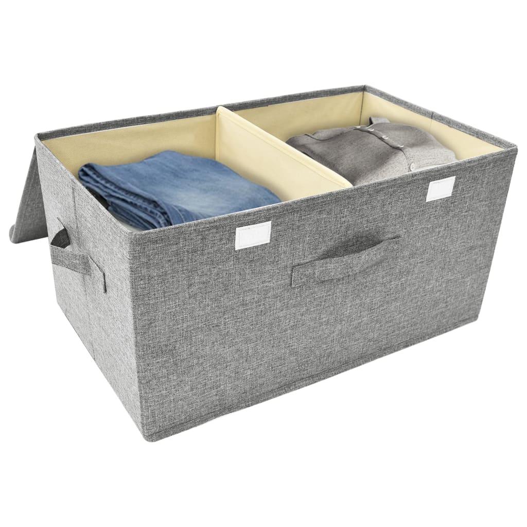 vidaXL Storage Box Fabric 50x30x25 cm Grey